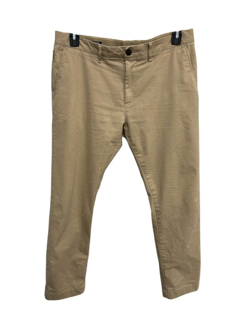 J.Crew Flex Slim Fit Chino Pants Khaki Sz 33x30 Flat Front Career Neutral Preppy